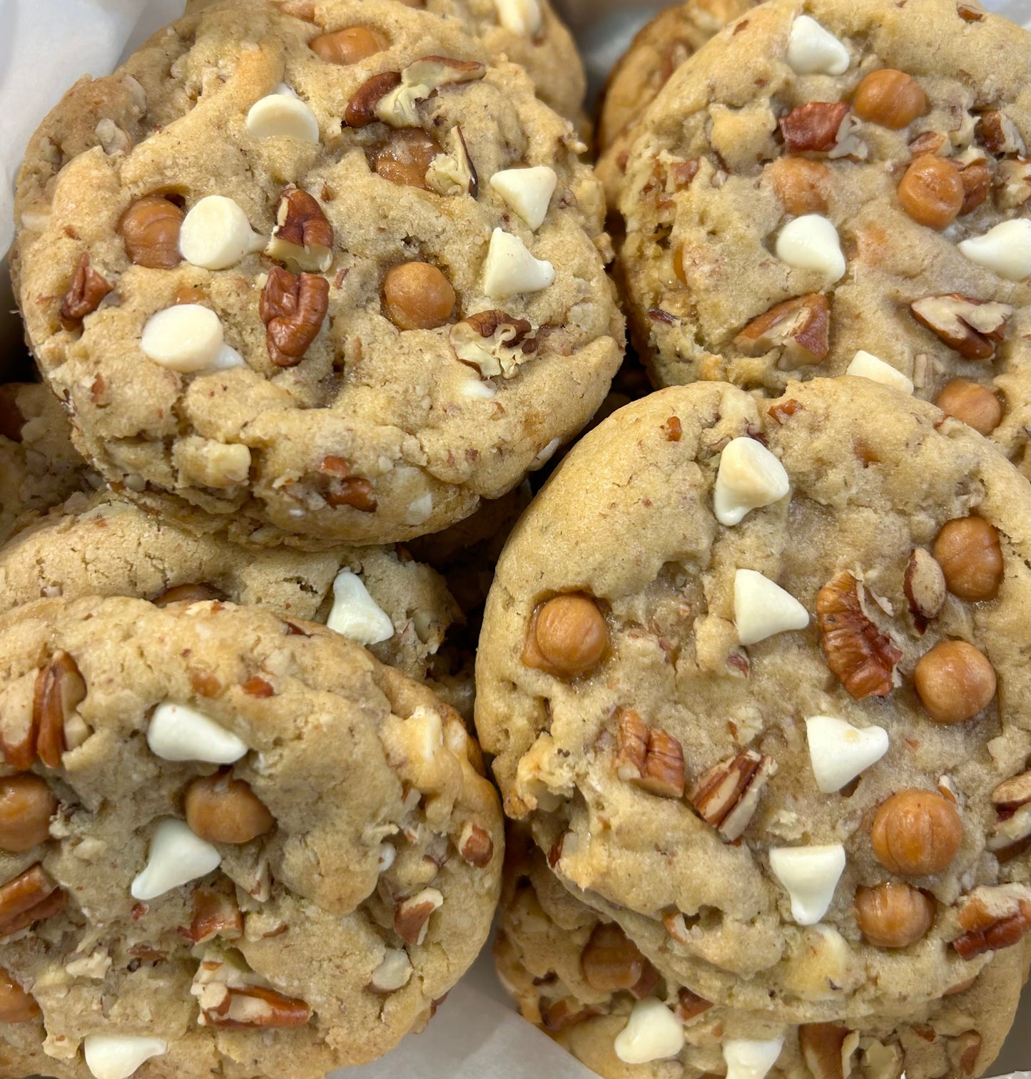 White Chocolate Turtle Cookie